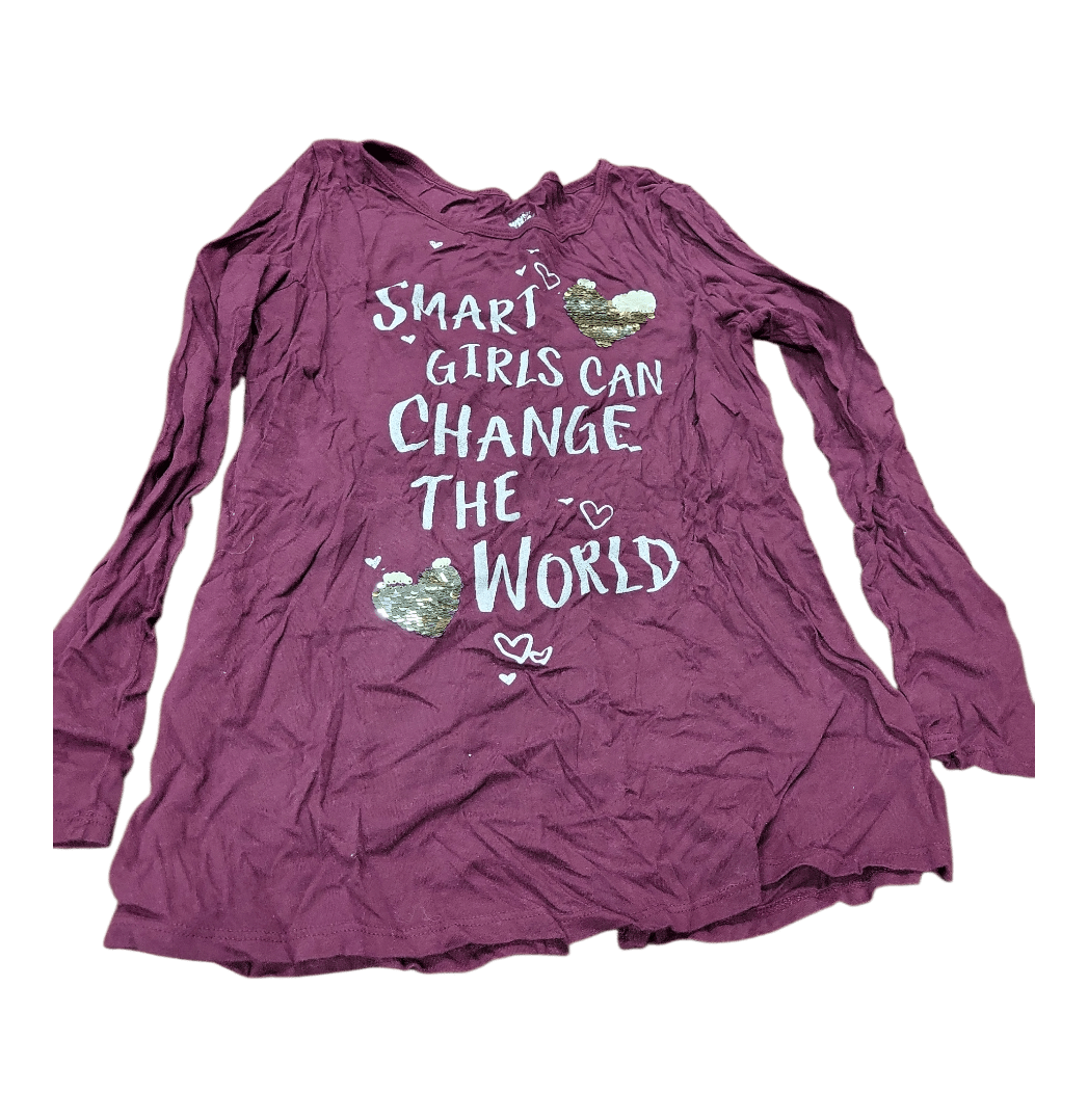 Girls Size 18-20 Long Sleeve Justice Top