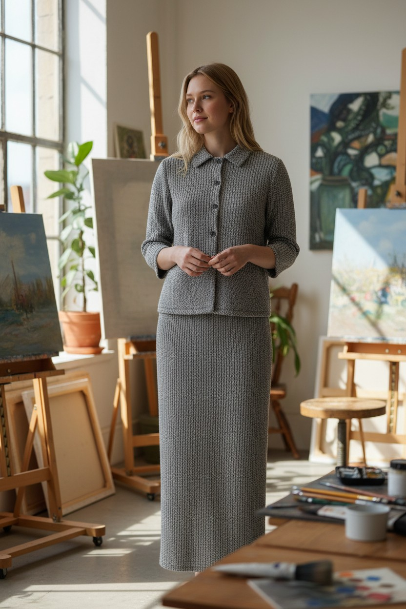 Womans XL Petite Skirt Set