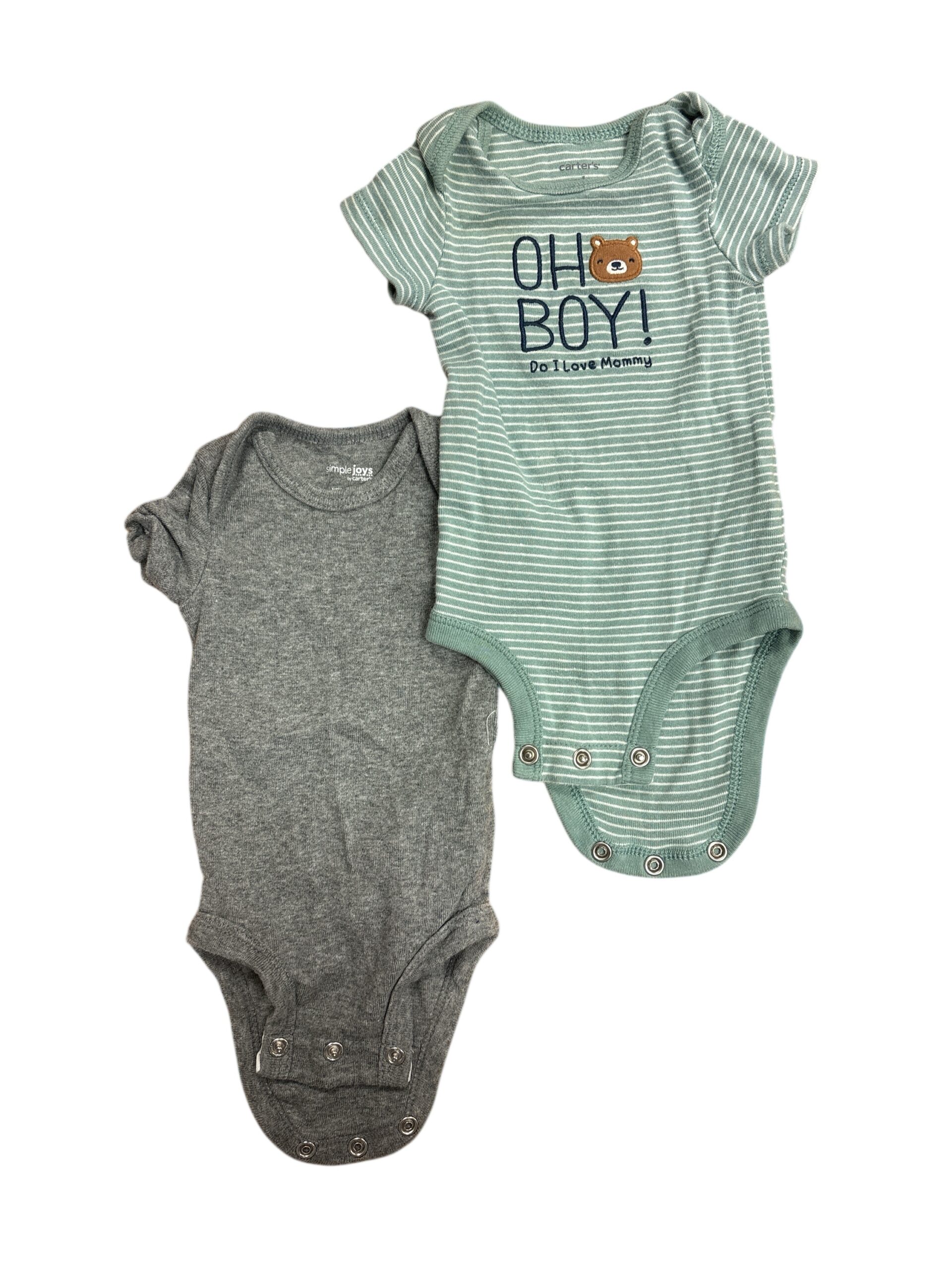Baby newborn carters diaper shirts set