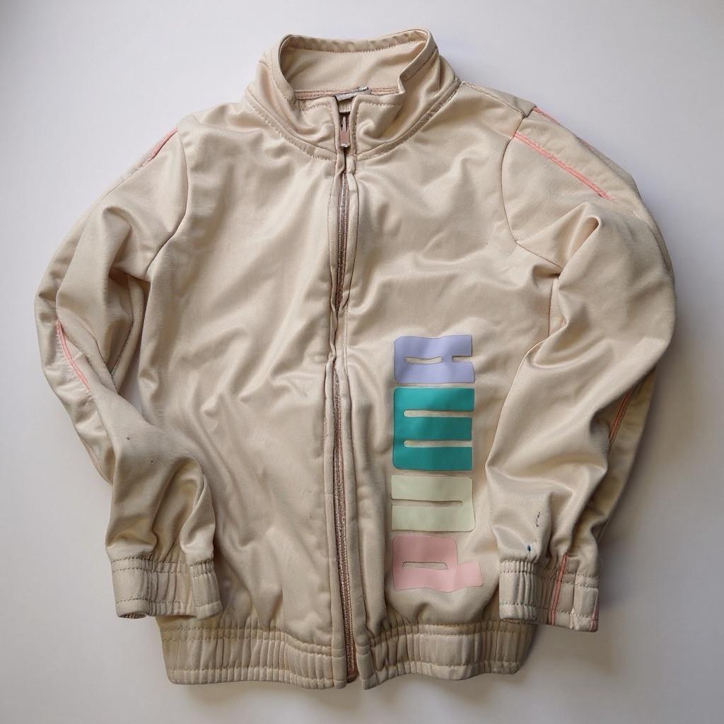 Girls 6x Zip Up Sweater (tiny paint mark on sleeve)