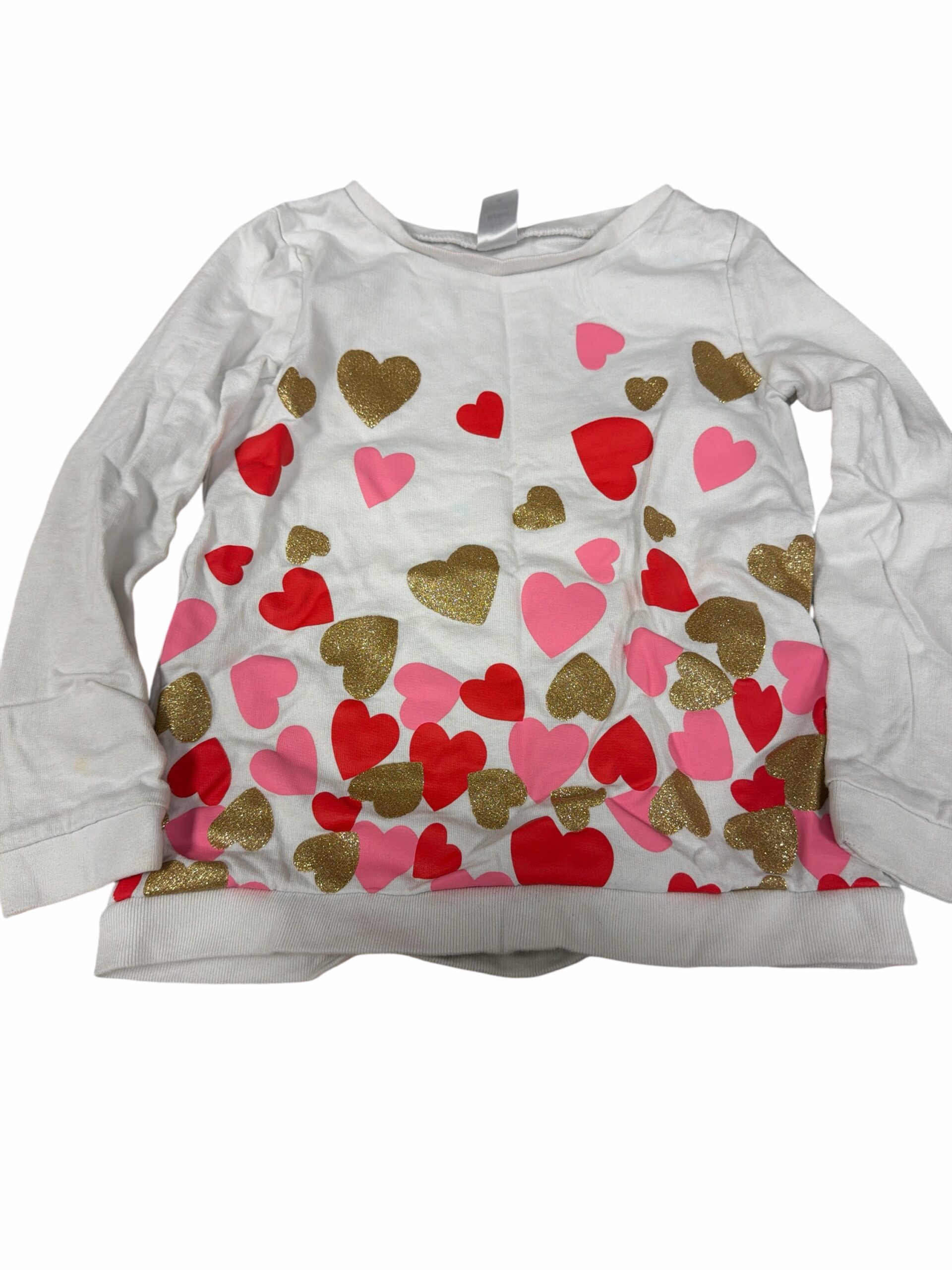 Girls size 6 Valentines Sweater (SM Stain)