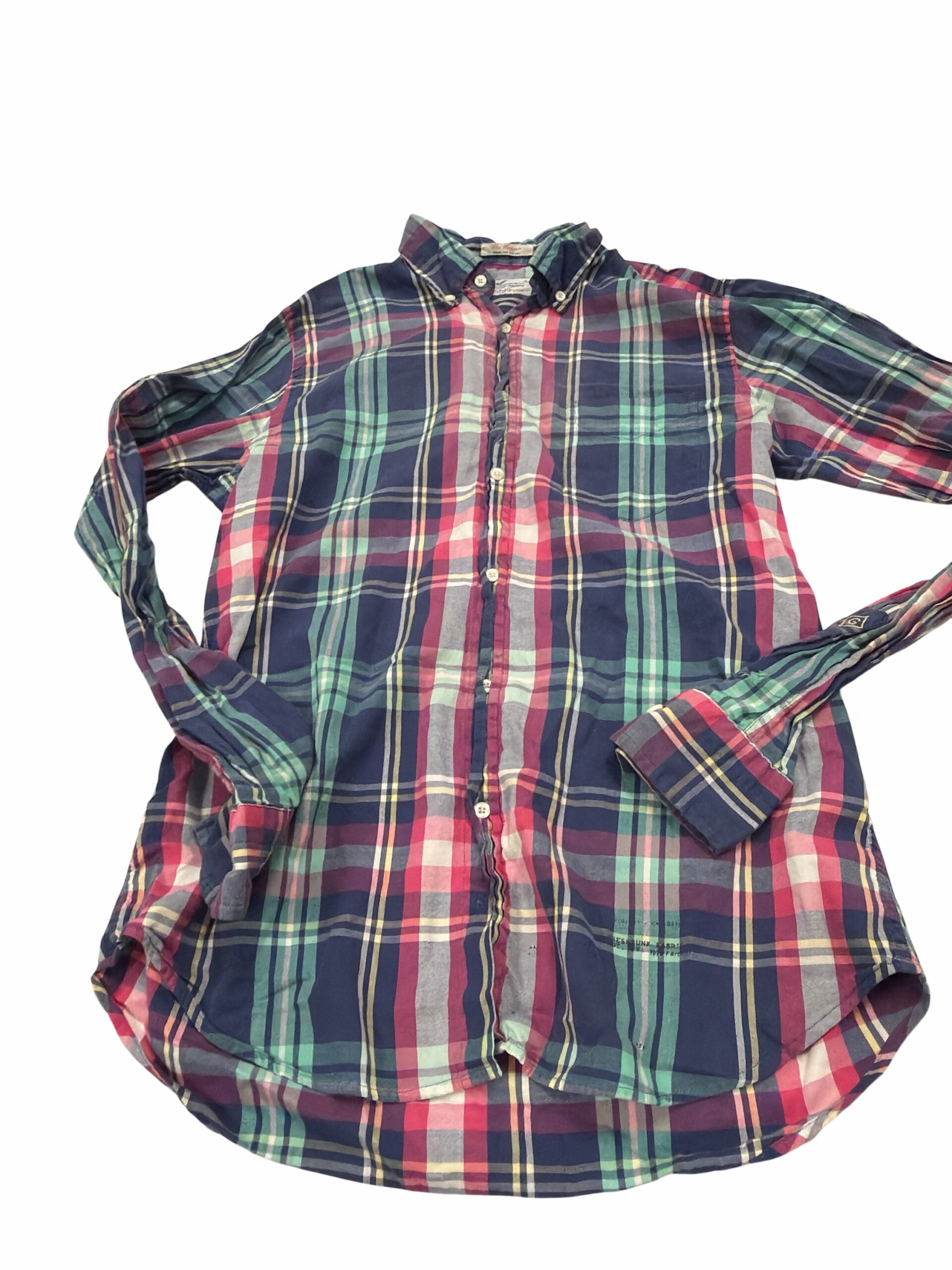 Womens MED Plaid Top