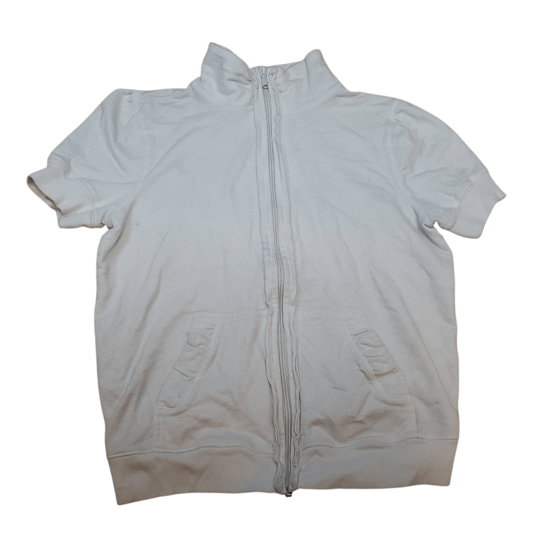 Kid's 10-12 Zip Up Short Sleeve Sweater