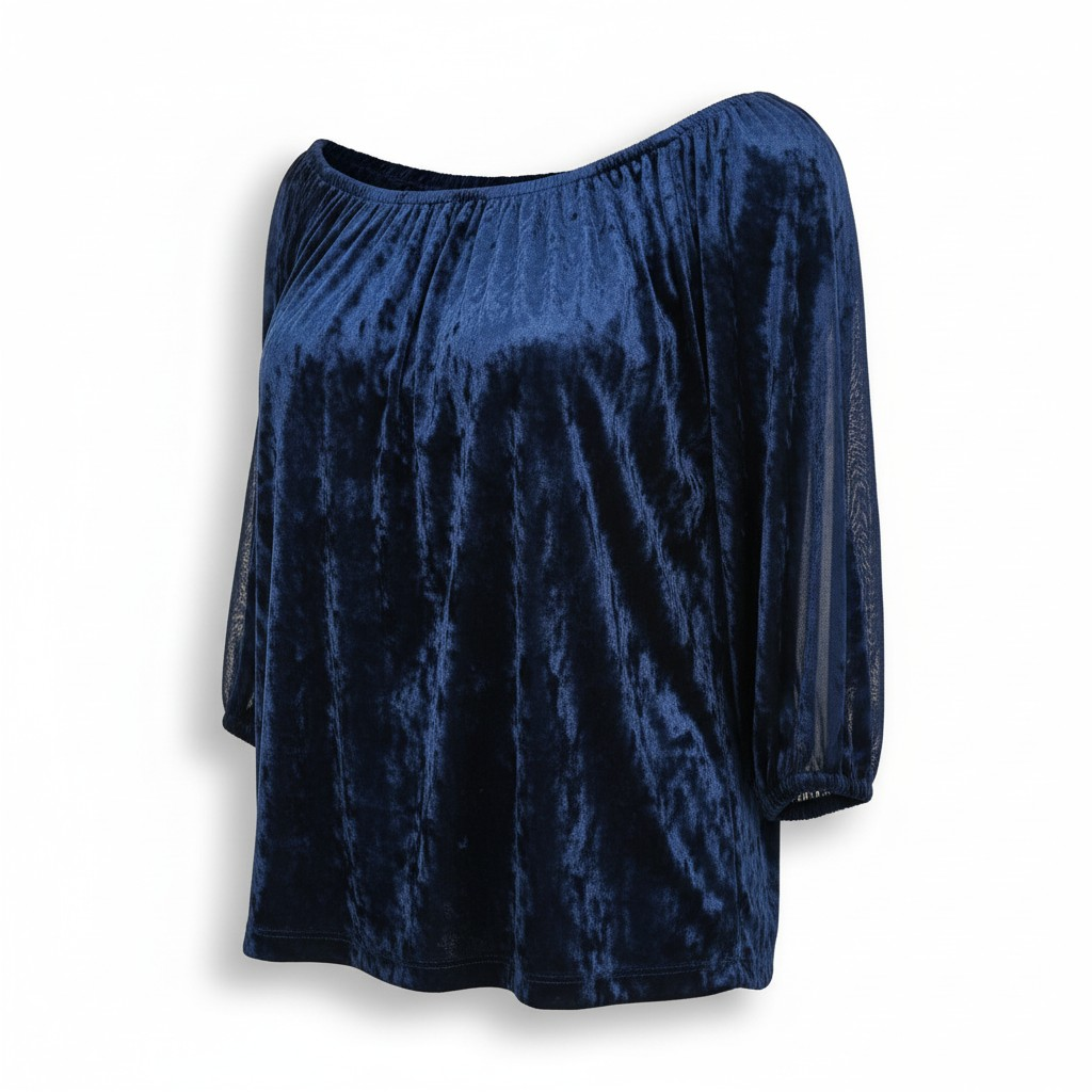Women’s Large Velvet Crop Shirt