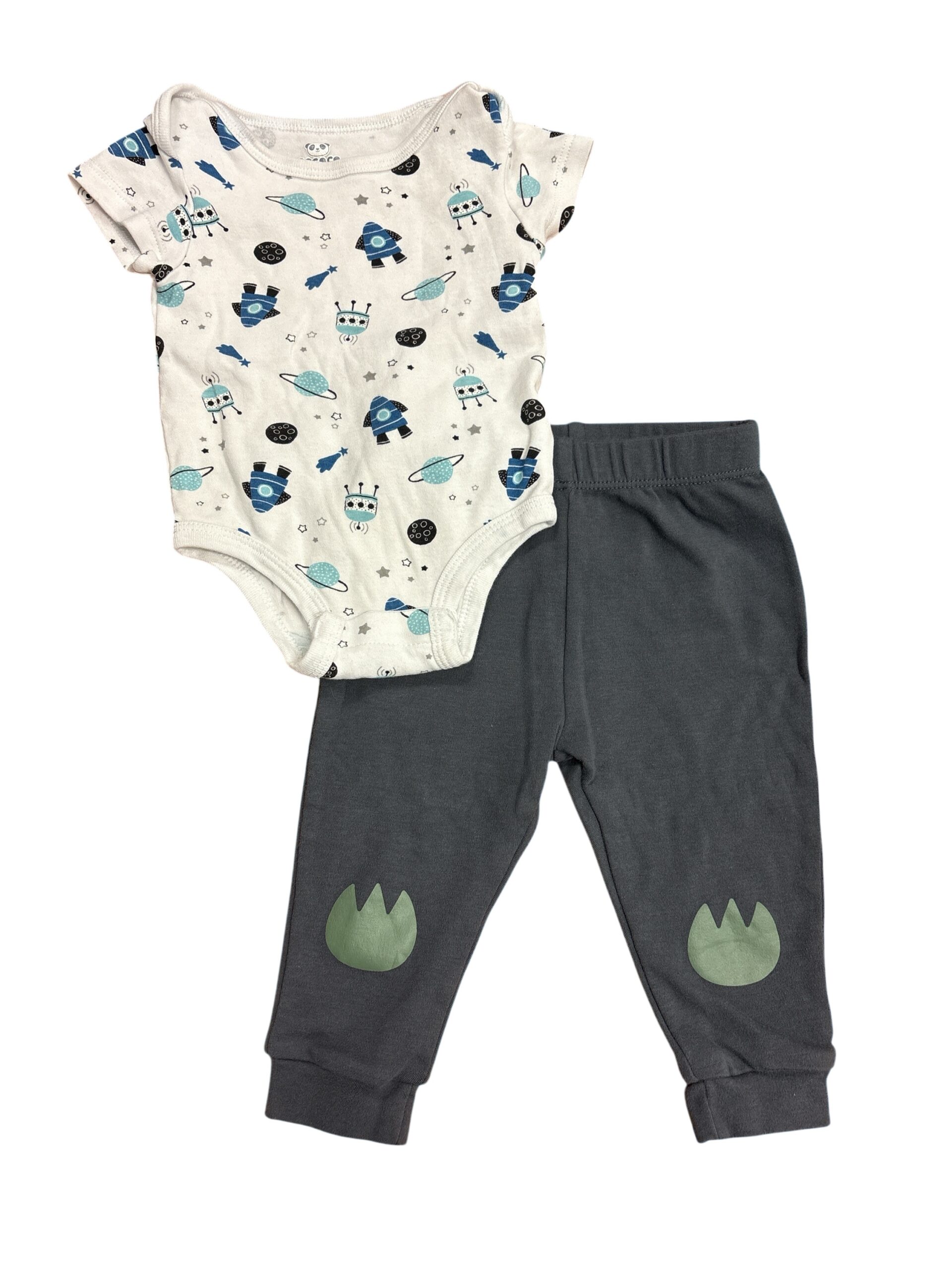 Baby 9 months diaper shirt and pants set