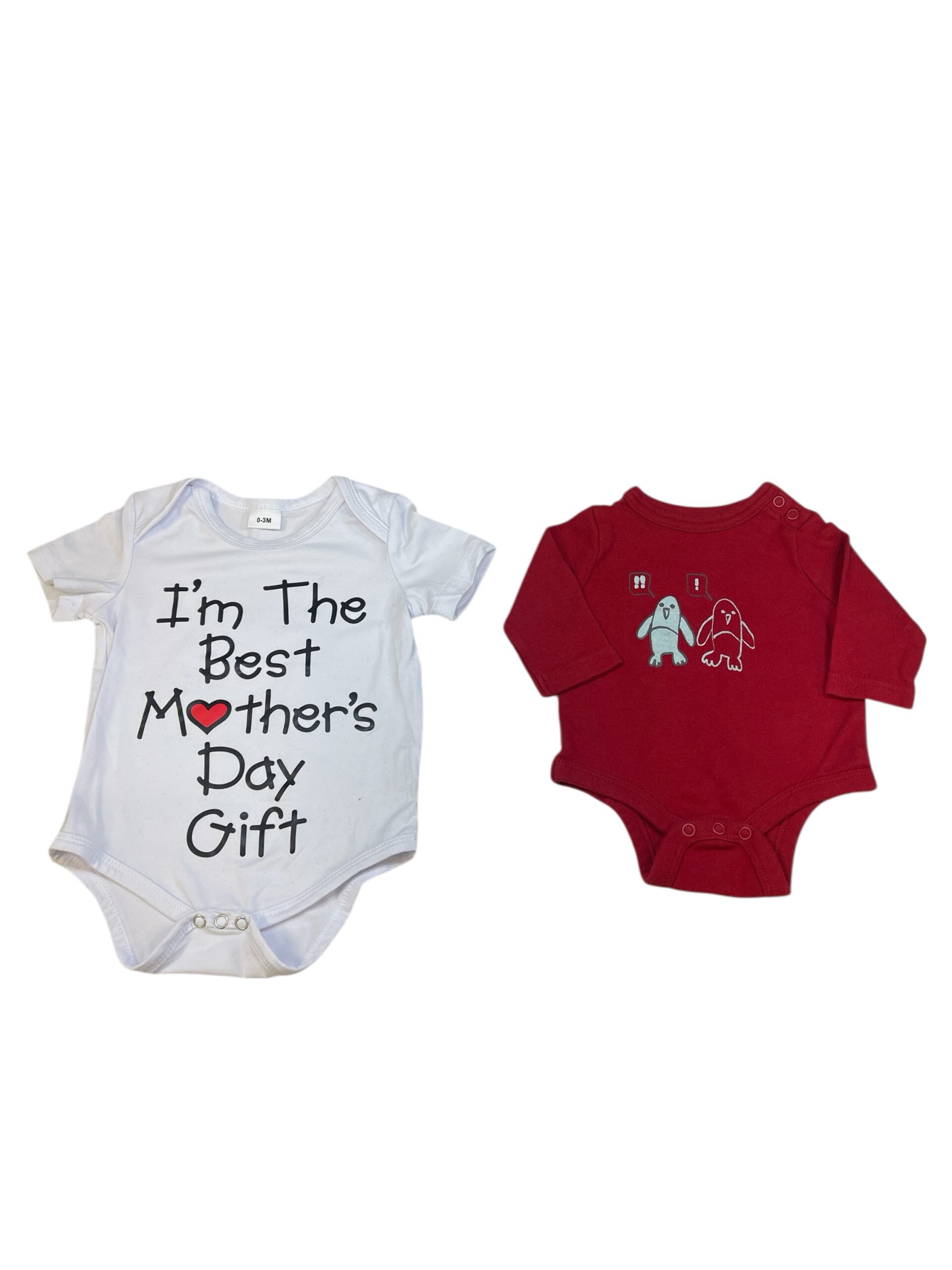 Baby 0-3M  Diaper Shirt